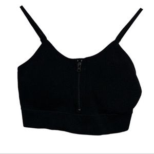 3/$30 Forever 21 padded front zip crop tank sports bra bralette